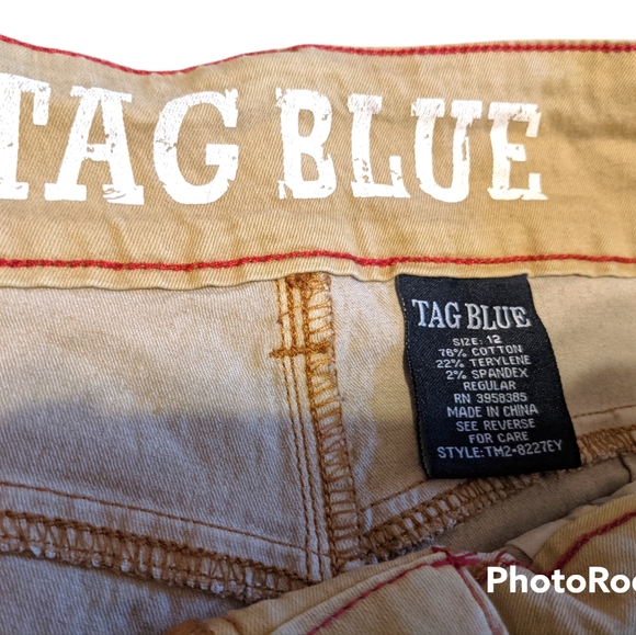 Tag blue tan pants size 12 - Picture 2 of 8